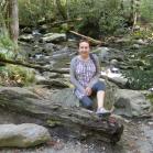 070 - Carrie beside river at Roaring fork