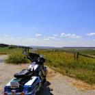 078 - Thursday 7 August. Wyoming praries. Buffalo just over the ridge
