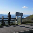 057 - Carrie admires view from Blue Ridge Parkway 23-05-16