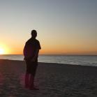 143 - Mark watching sunset over Lake Michigan